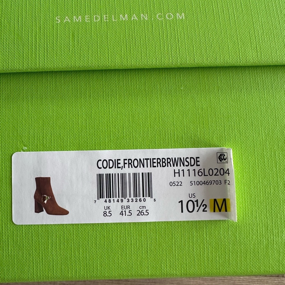Sam Edelman Boots Booties Codie Frontier Brown Suede Boots NWB Women's 10.5 - Picture 8 of 11